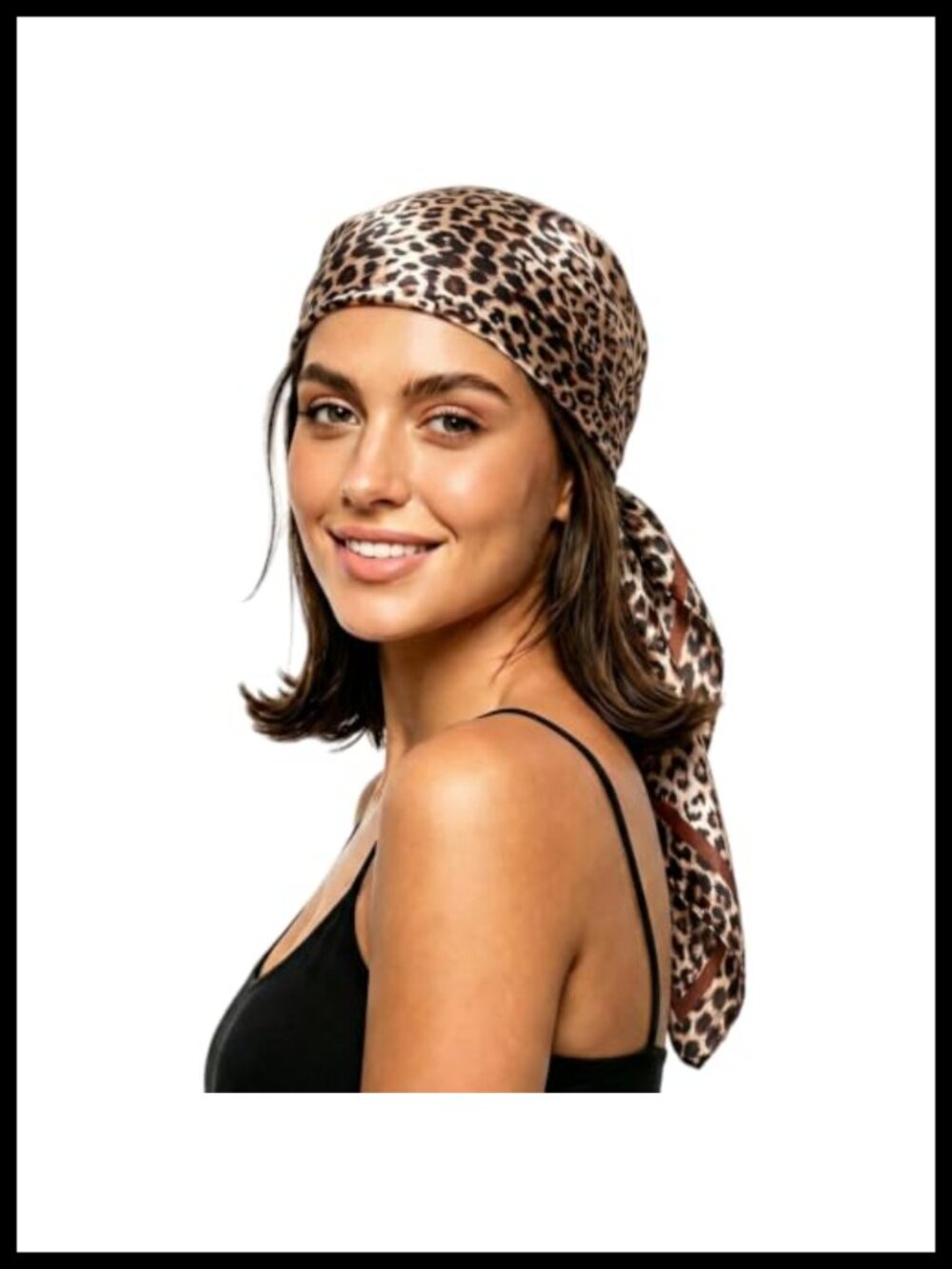 Satin Silk Square Scarf 27x27 Hair Neck Bandana Fashion Wrap